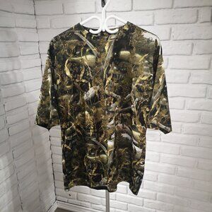 Fishouflage Walleye Men's Size Large Short Sleeves Fish Camo T-shirt